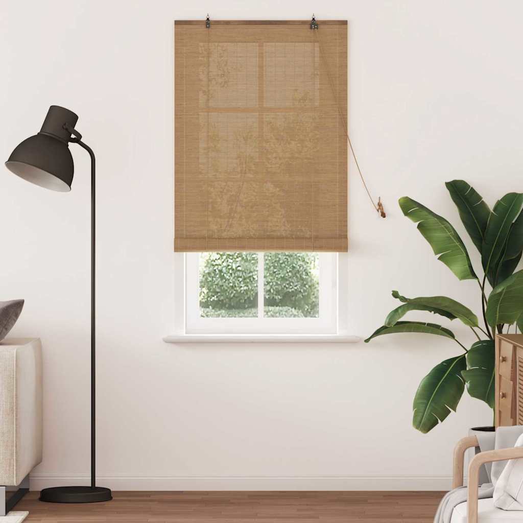 Rolgordijn Bruin 80 x 220 cm Bamboe