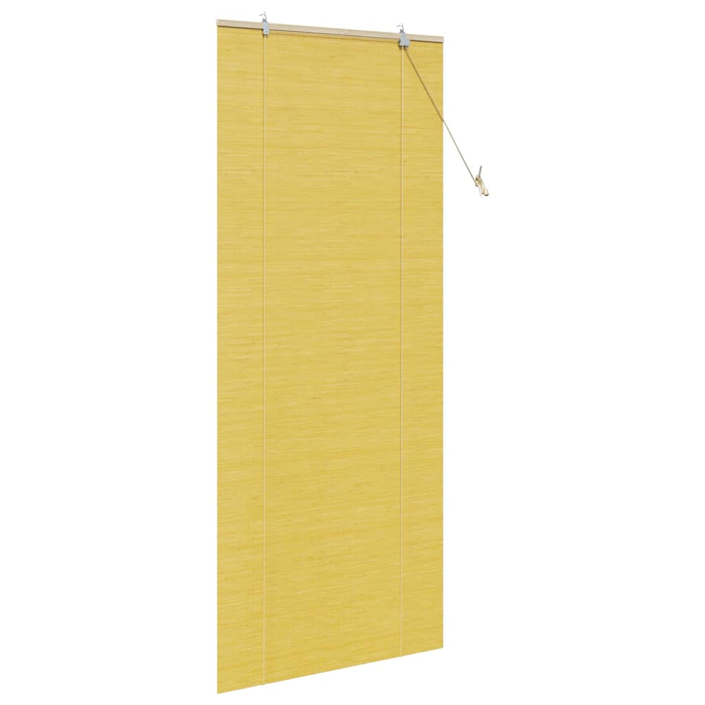 Rolgordijn Geel 90 x 220 cm Bamboe