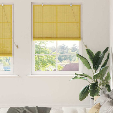 Rolgordijn Geel 100 x 220 cm Bamboe