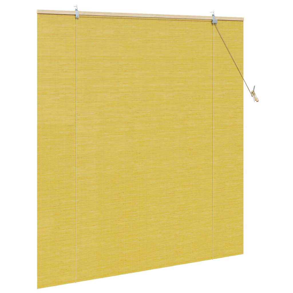 Rolgordijn Geel 140 x 160 cm Bamboe