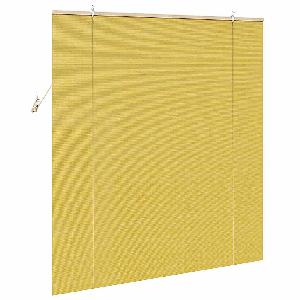 Rolgordijn Geel 140 x 160 cm Bamboe