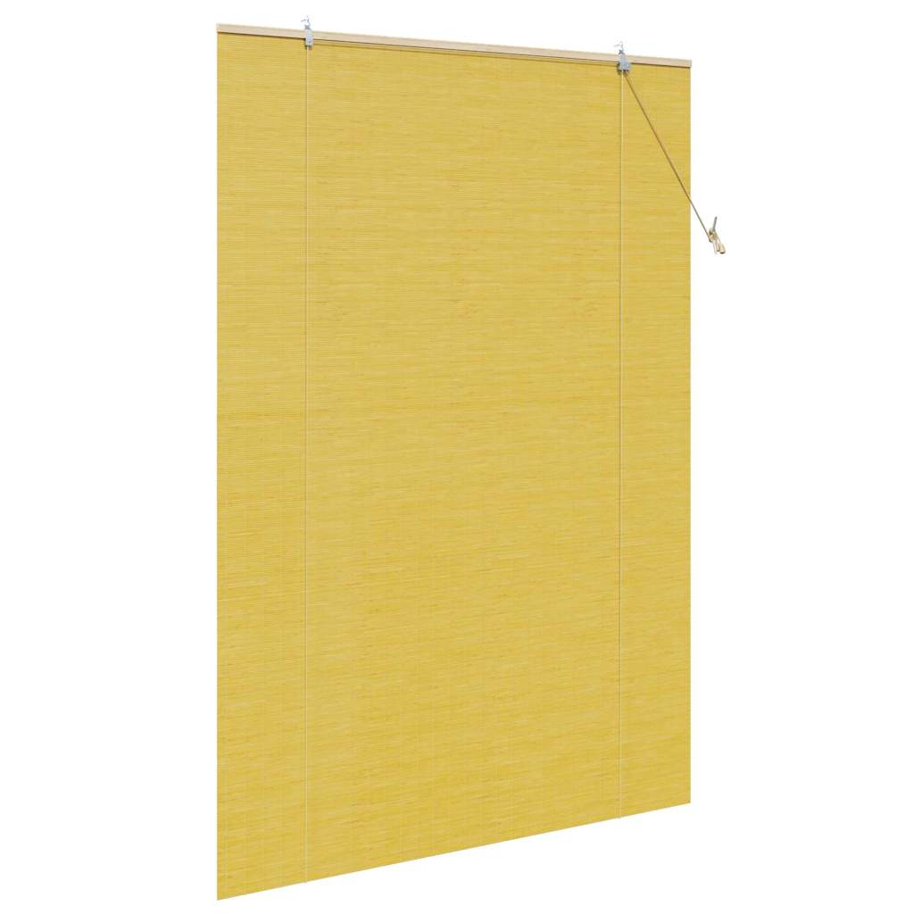 Rolgordijn Geel 140 x 220 cm Bamboe
