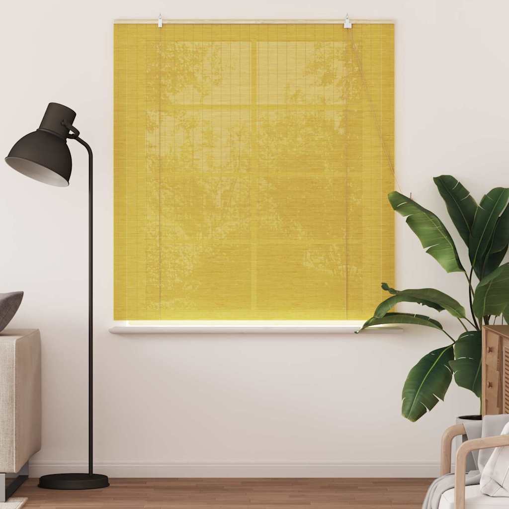 Rolgordijn Geel 150 x 160 cm Bamboe