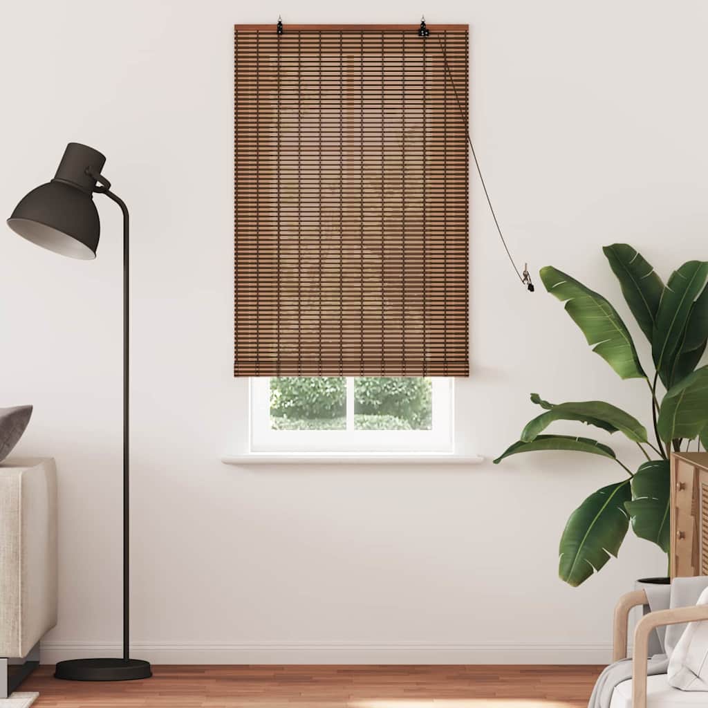 Rolgordijn Bruin 90 x 220 cm Bamboe