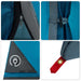 Camping Tent Set 2 st 4-persoons Blauw Taffeta en Stof