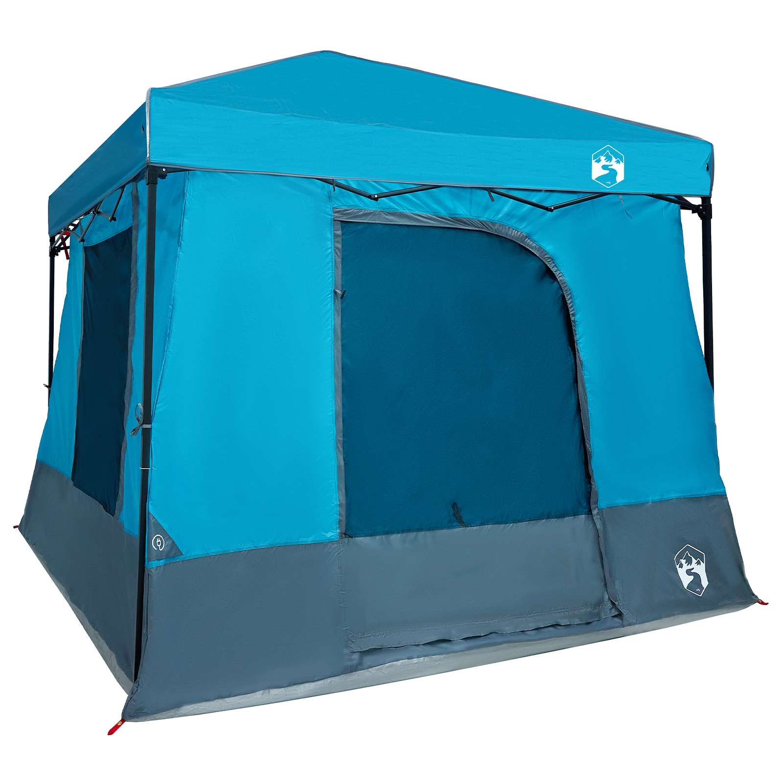 Camping Tent Set 2 st 6-persoons Blauw Taffeta en Stof