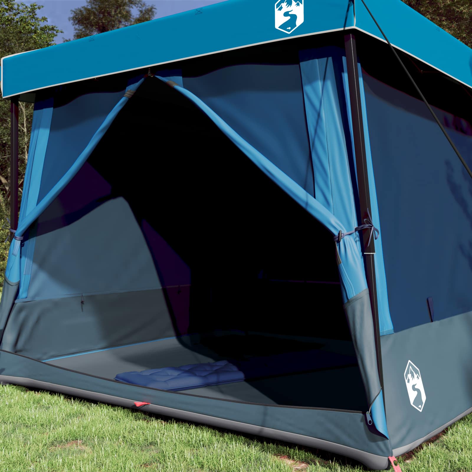 Camping Tent Set 2 st 5-persoons Blauw Taffeta en Stof