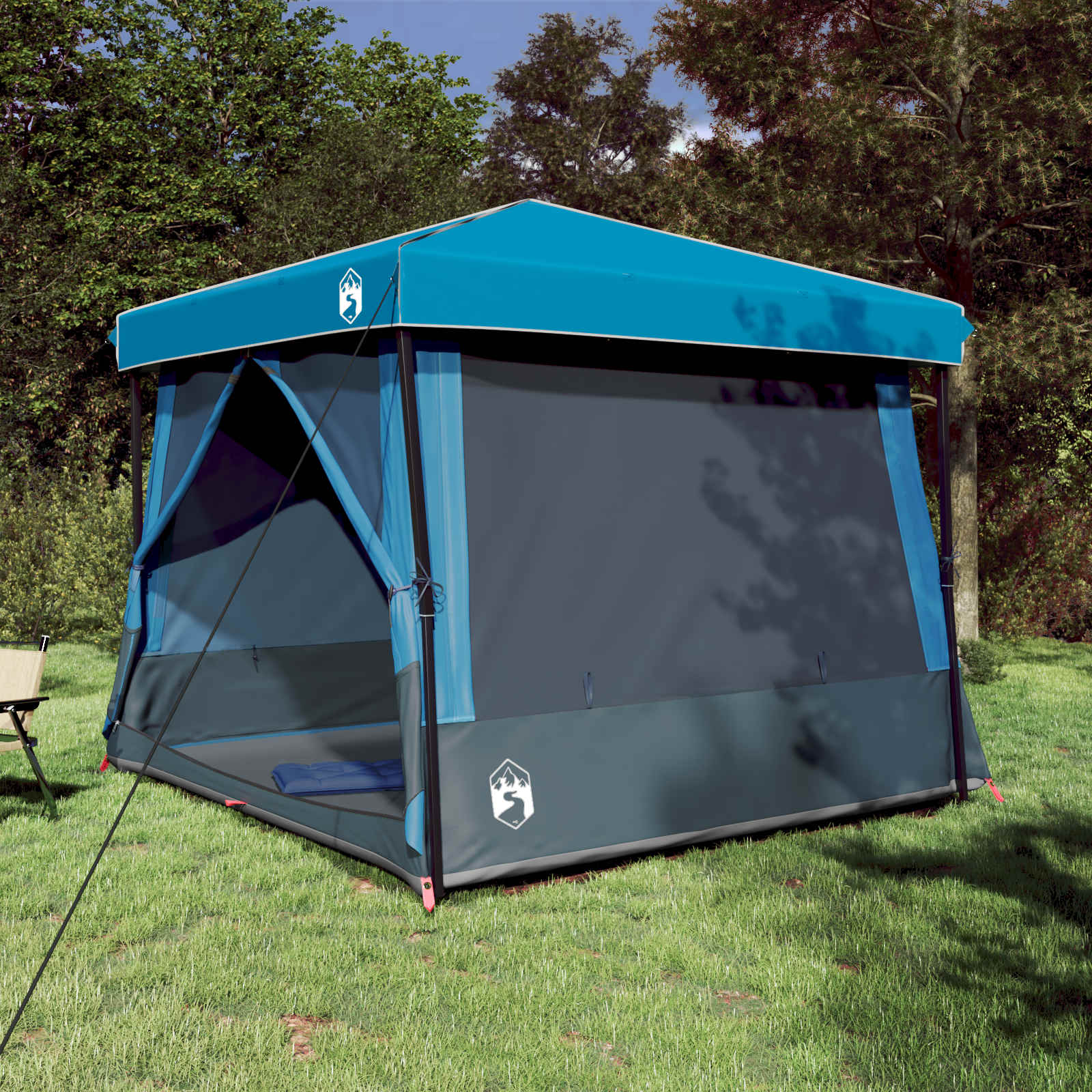 Camping Tent Set 2 st 5-persoons Blauw Taffeta en Stof