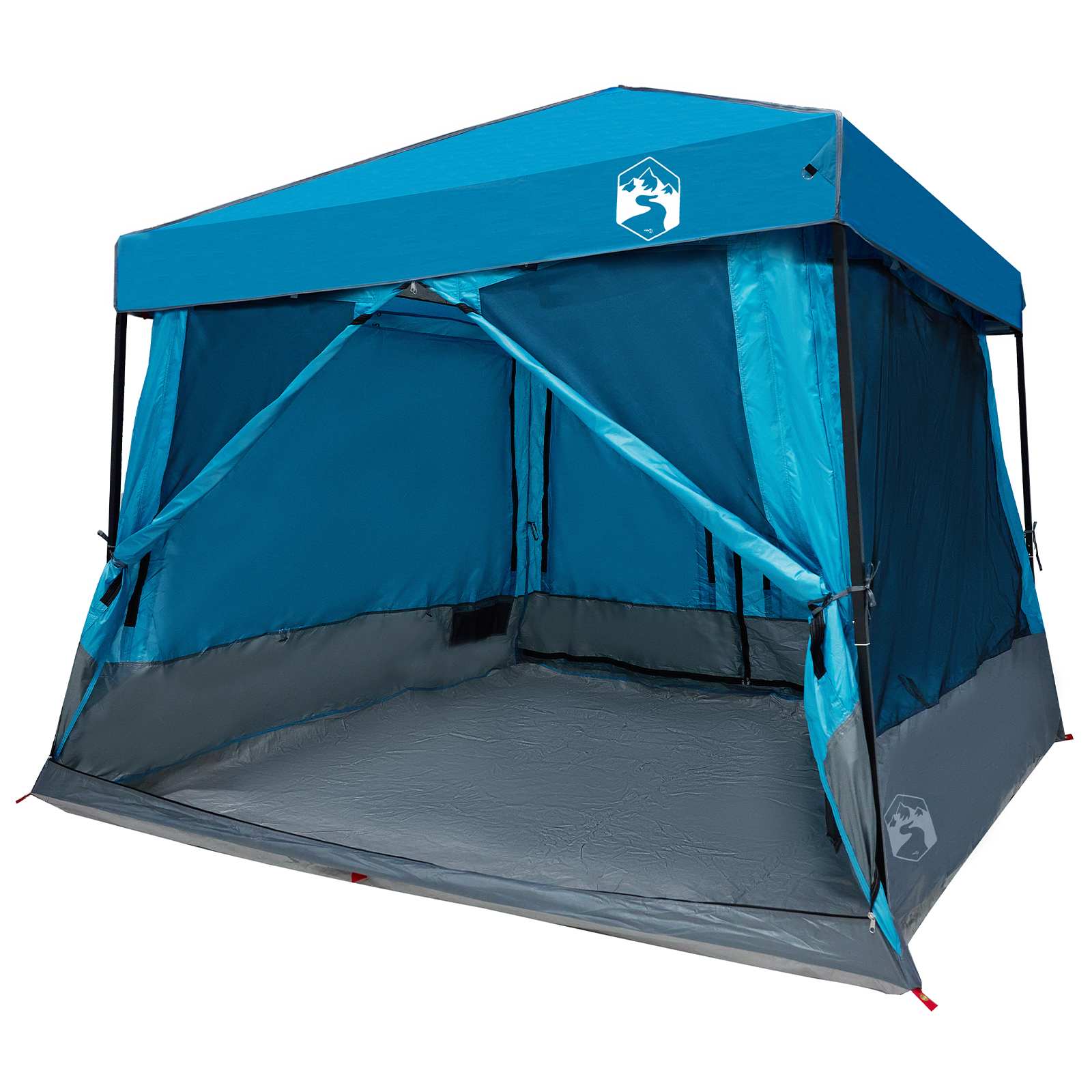 Camping Tent Set 2 st 5-persoons Blauw Taffeta en Stof