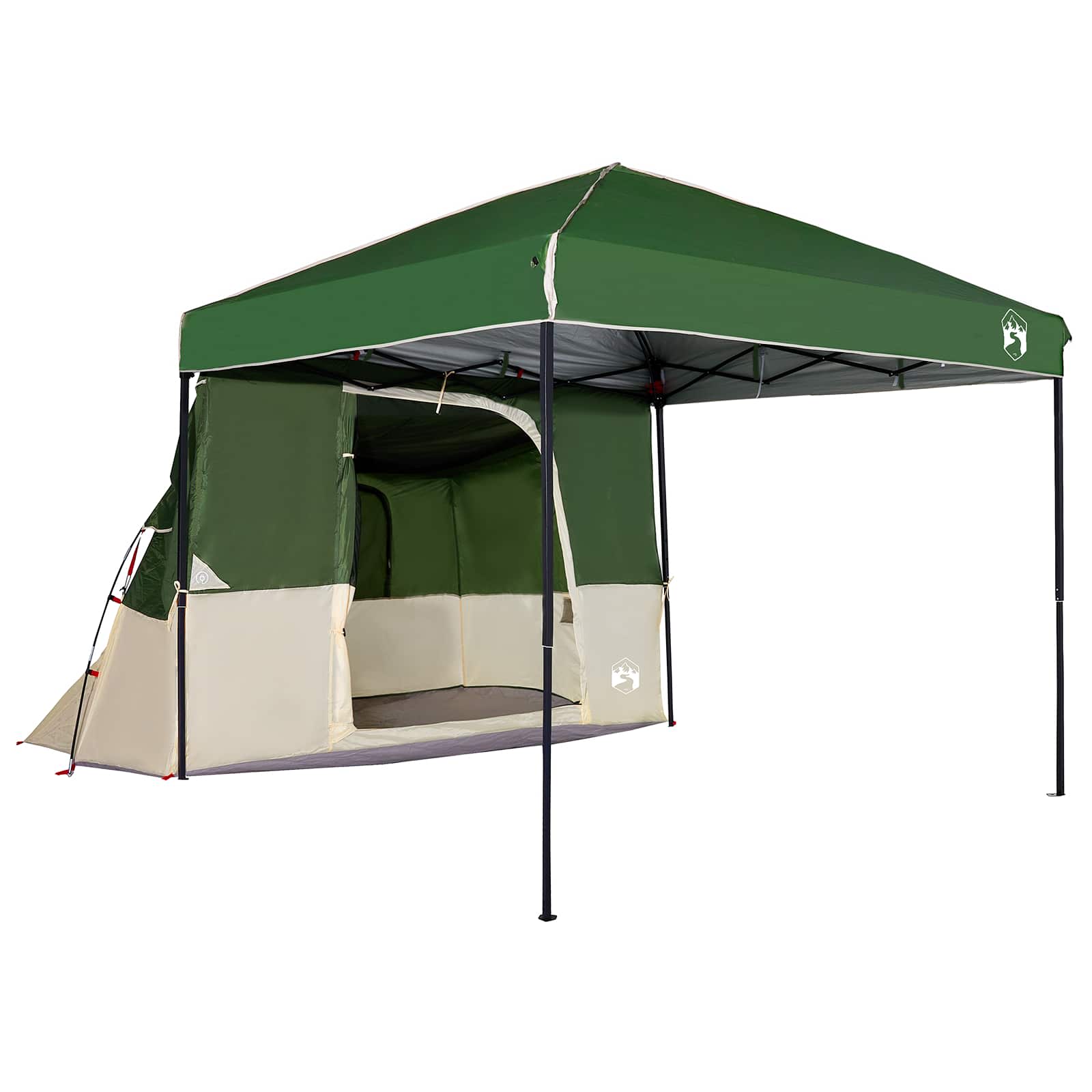 Camping Tent Set 2 st 4-persoons Groen Taffeta en Stof