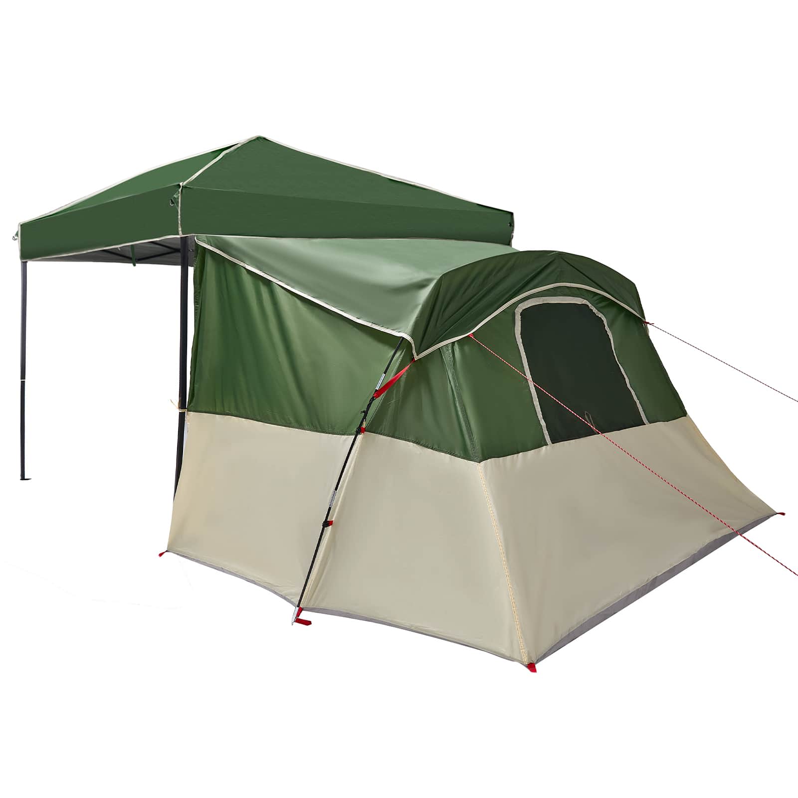 Camping Tent Set 2 st 4-persoons Groen Taffeta en Stof