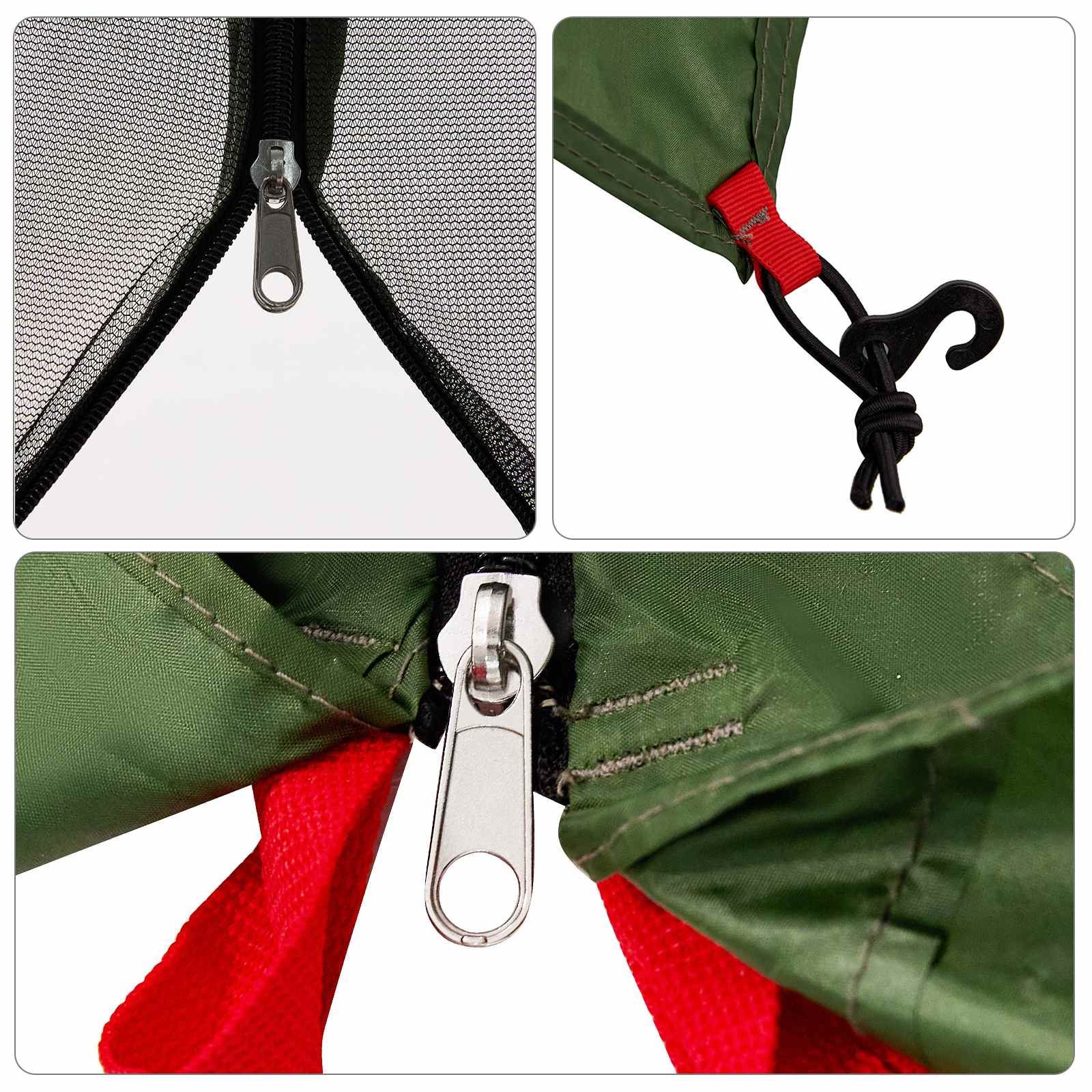 Camping Tent Set 2 st 6-persoons Groen Taffeta en Stof