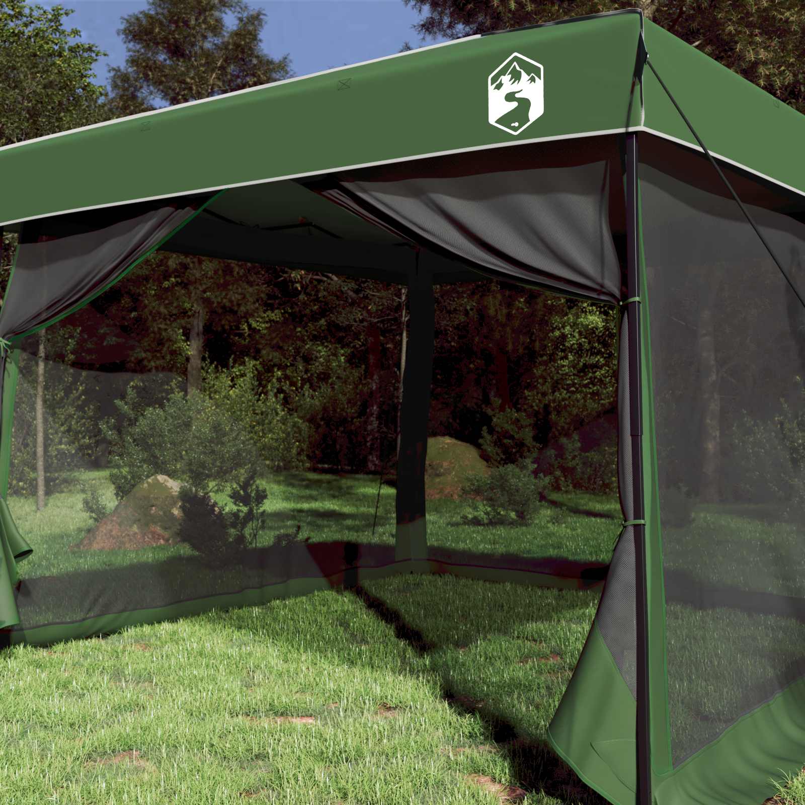 Camping Tent Set 2 st 6-persoons Groen Taffeta en Stof