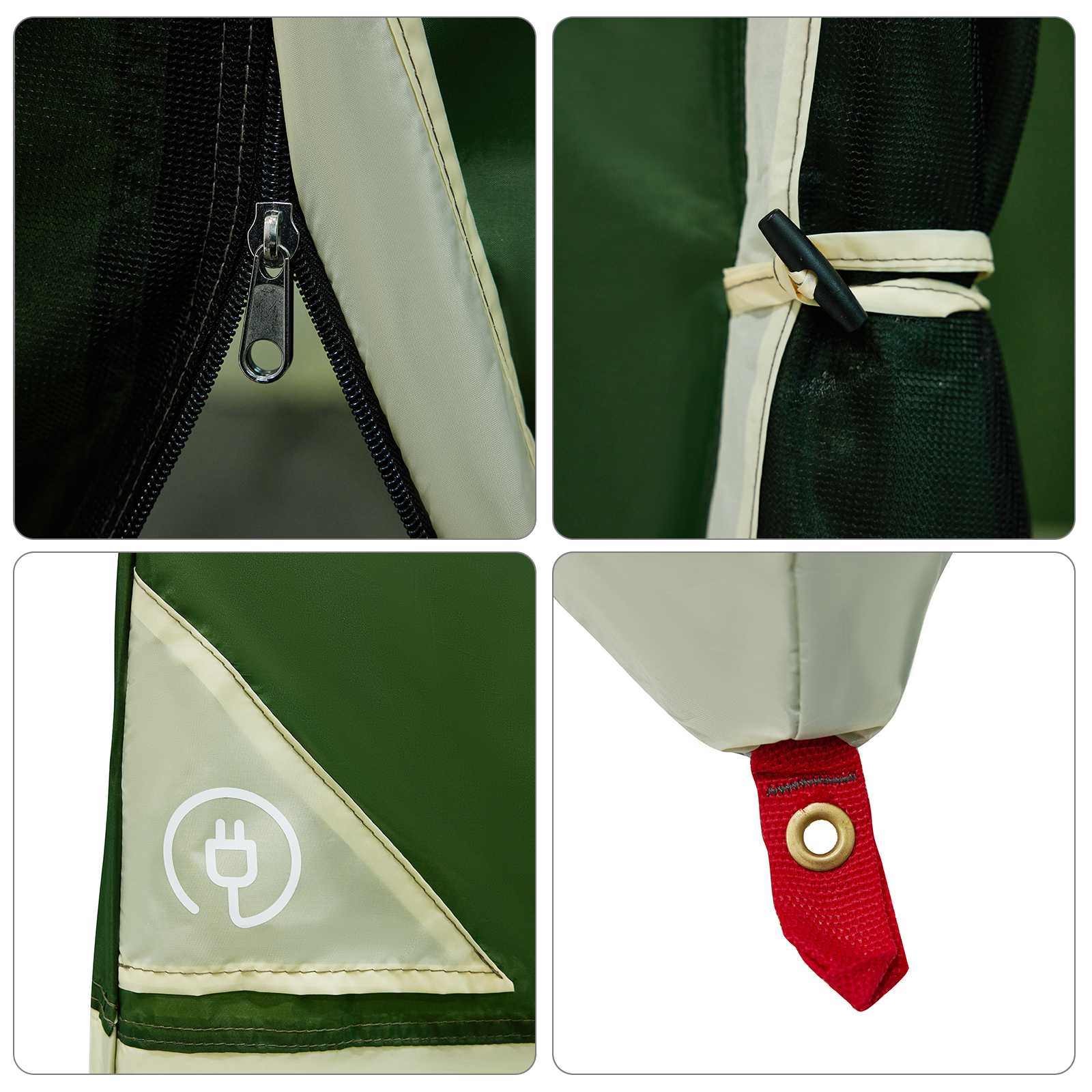 Camping Tent Set 2 st 6-persoons Groen Taffeta en Stof