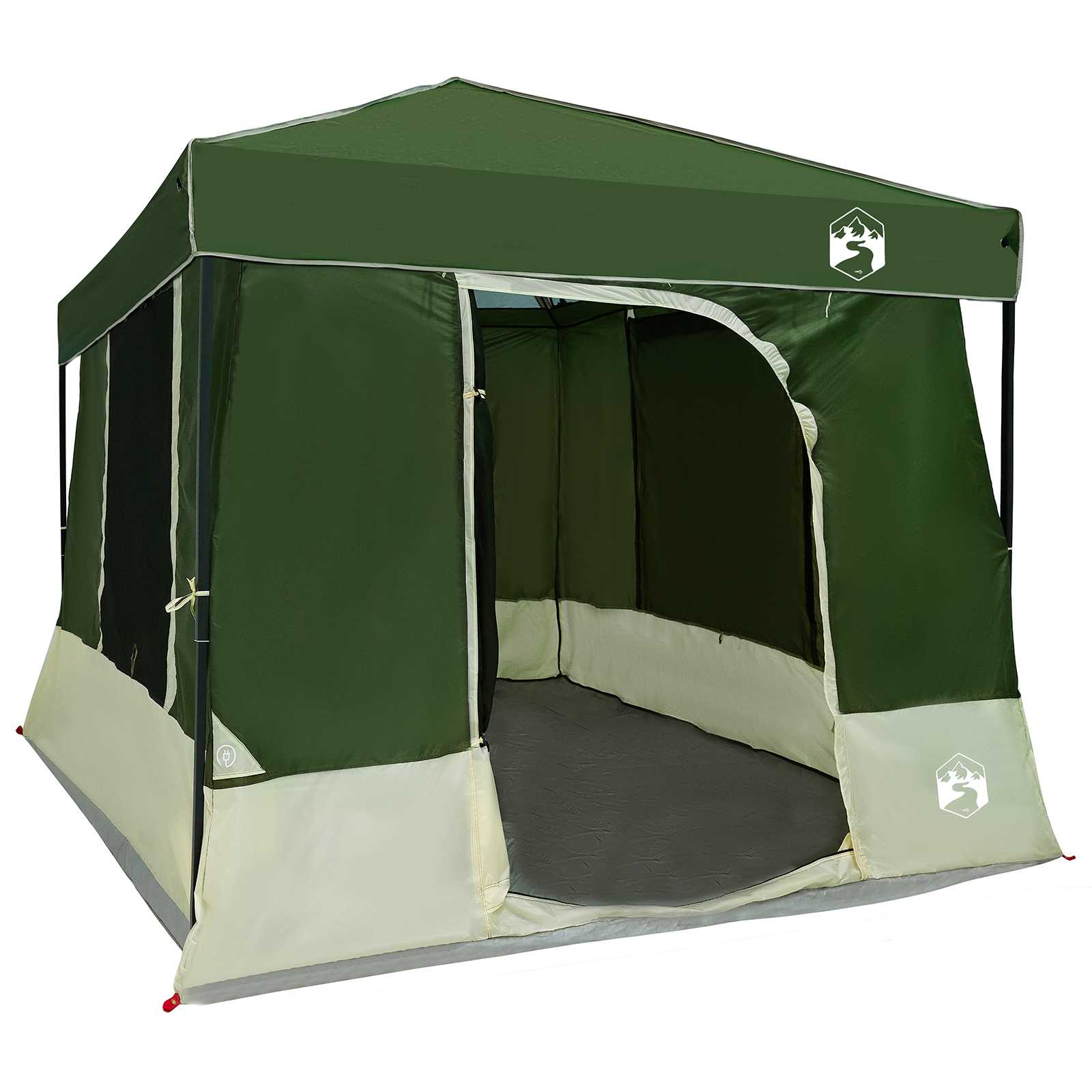 Camping Tent Set 2 st 6-persoons Groen Taffeta en Stof
