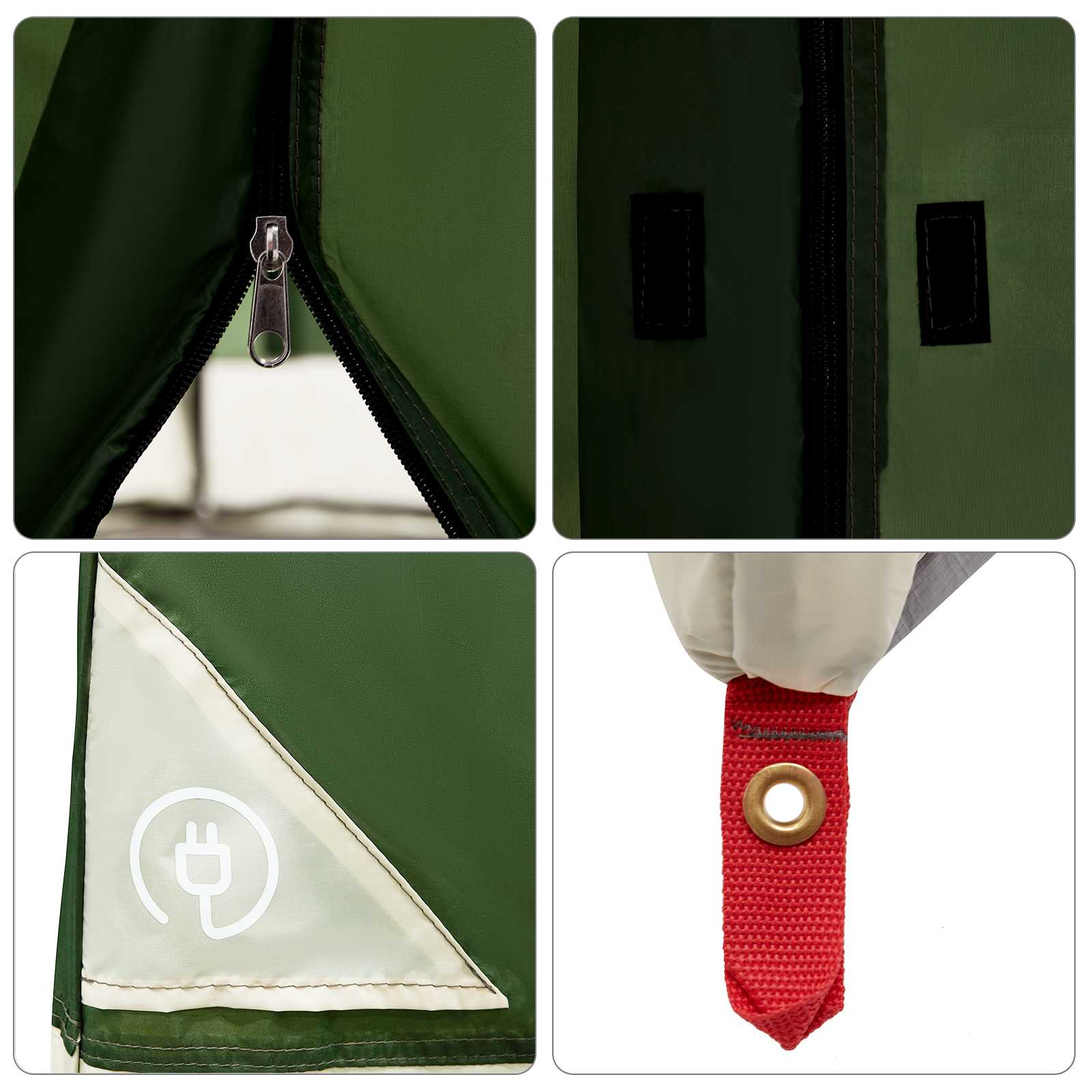 Camping Tent Set 2 st 5-persoons Groen Taffeta en Stof