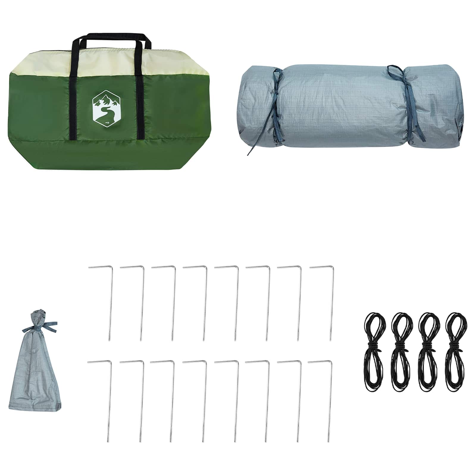 Camping Tent Set 2 st 5-persoons Groen Taffeta en Stof