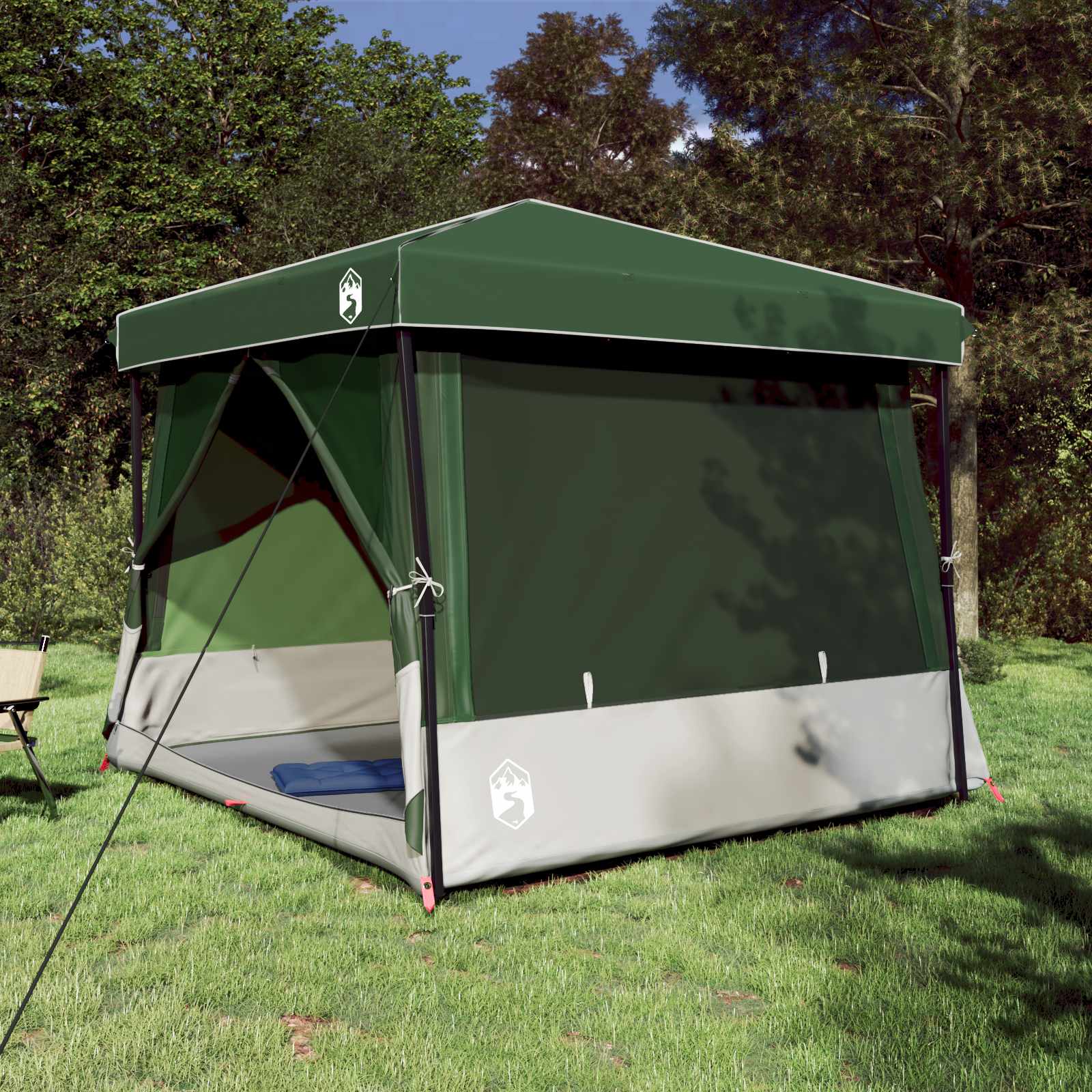 Camping Tent Set 2 st 5-persoons Groen Taffeta en Stof