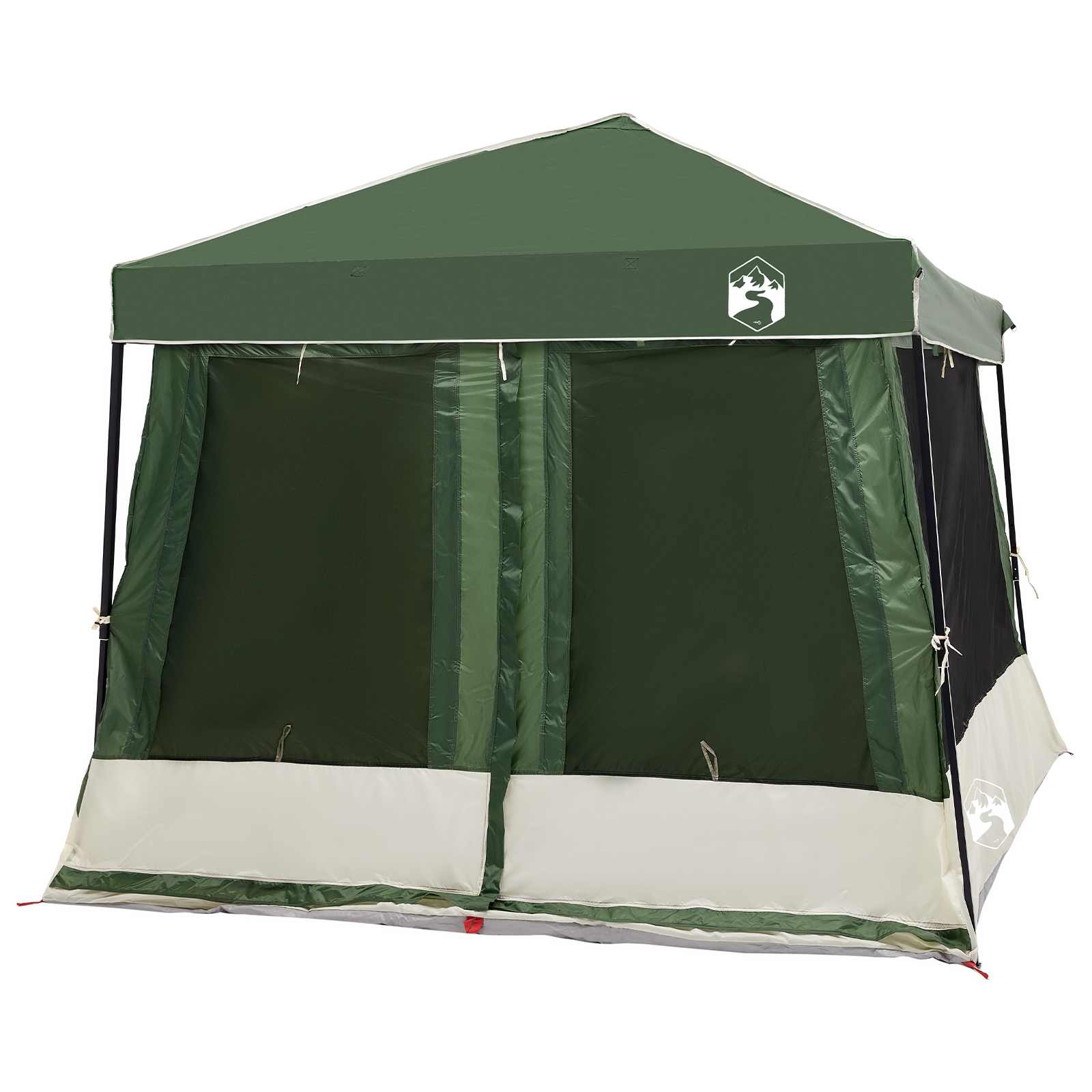 Camping Tent Set 2 st 5-persoons Groen Taffeta en Stof