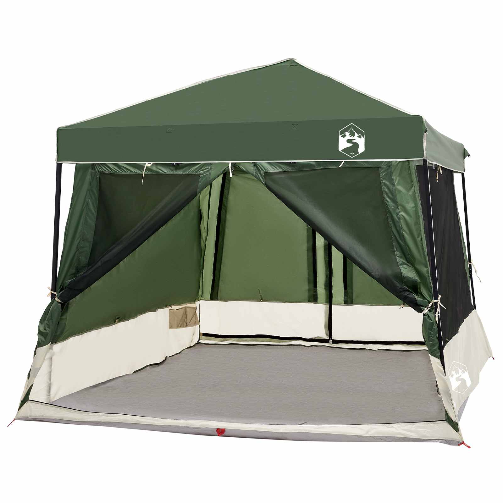 Camping Tent Set 2 st 5-persoons Groen Taffeta en Stof