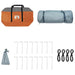 Camping Tent Set 2 st 6-persoons Grijs en Oranje