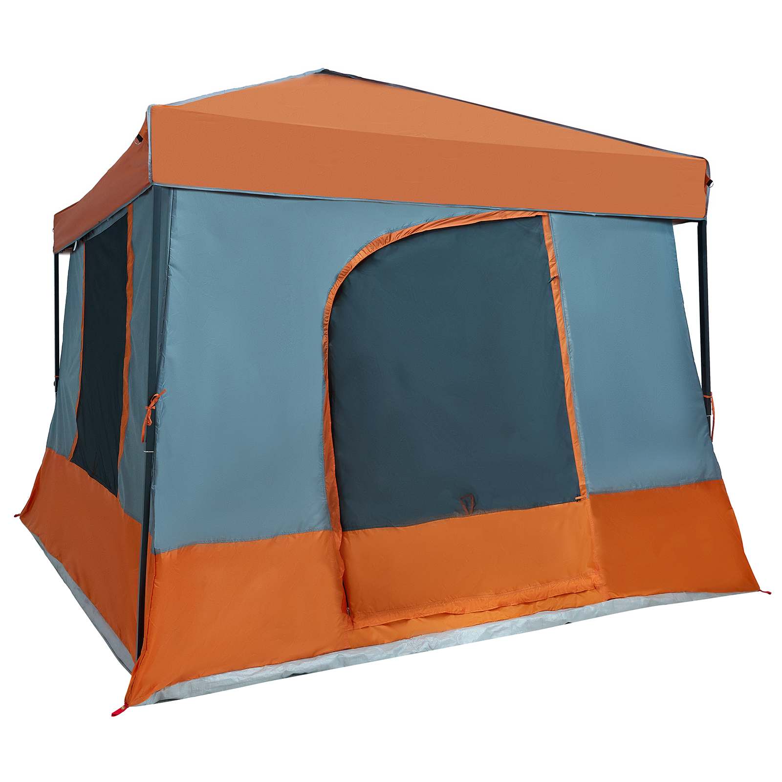 Camping Tent Set 2 st 6-persoons Grijs en Oranje