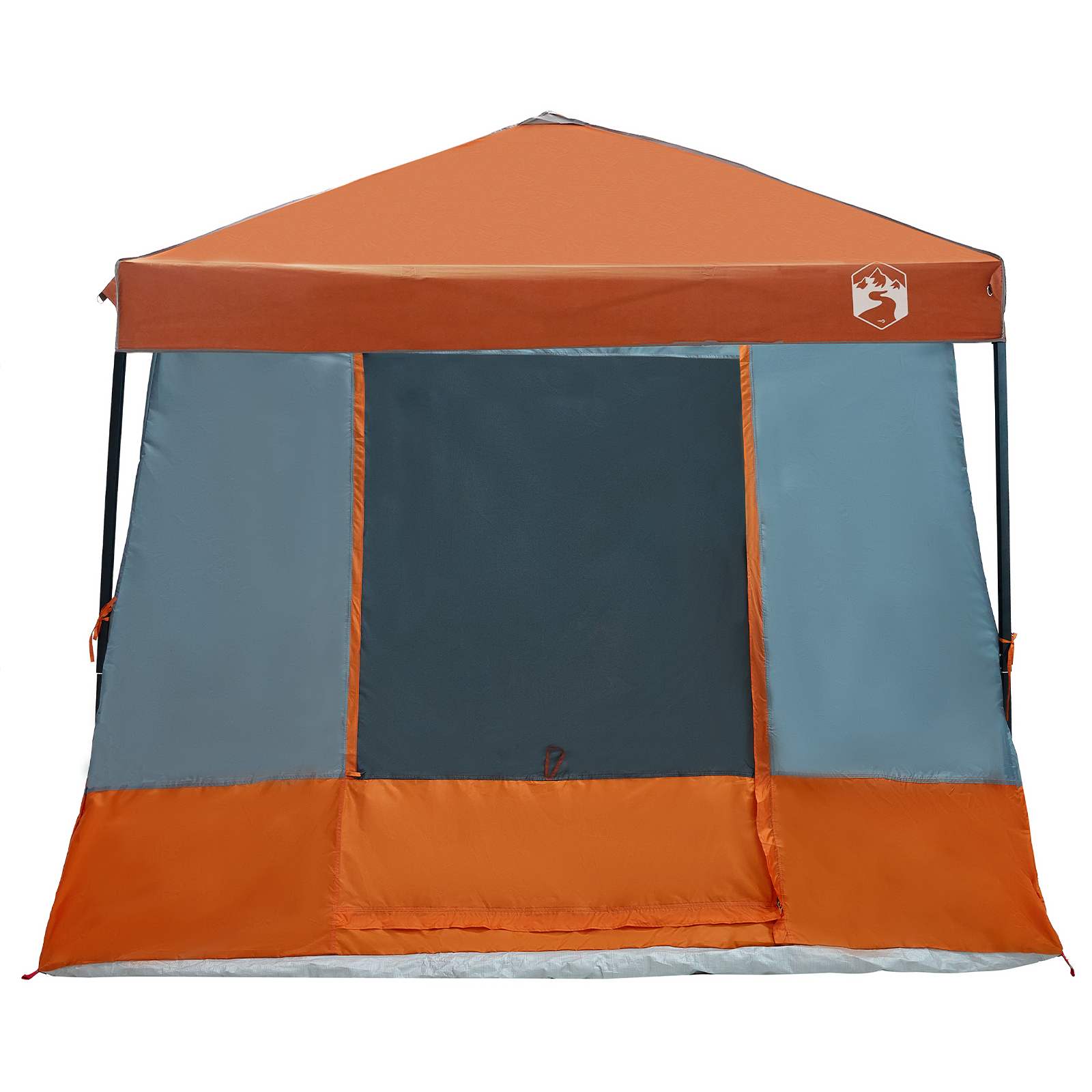 Camping Tent Set 2 st 6-persoons Grijs en Oranje