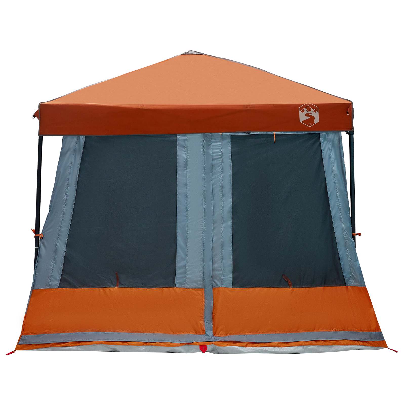 Camping Tent Set 2 st 5-persoons Grijs en Oranje