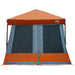 Camping Tent Set 2 st 5-persoons Grijs en Oranje