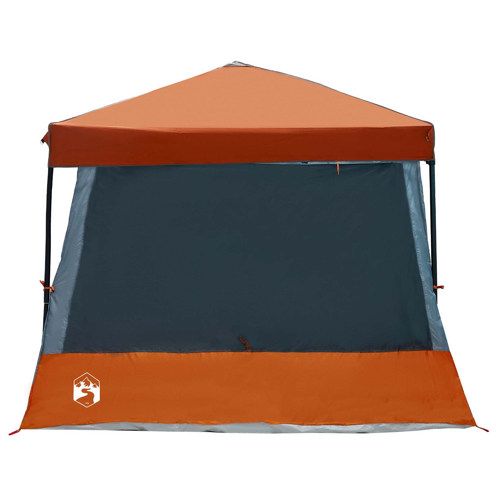 Camping Tent Set 2 st 5-persoons Grijs en Oranje