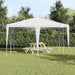 Partytent Wit 400 x 400 x 266 cm Polyethyleen en Staal