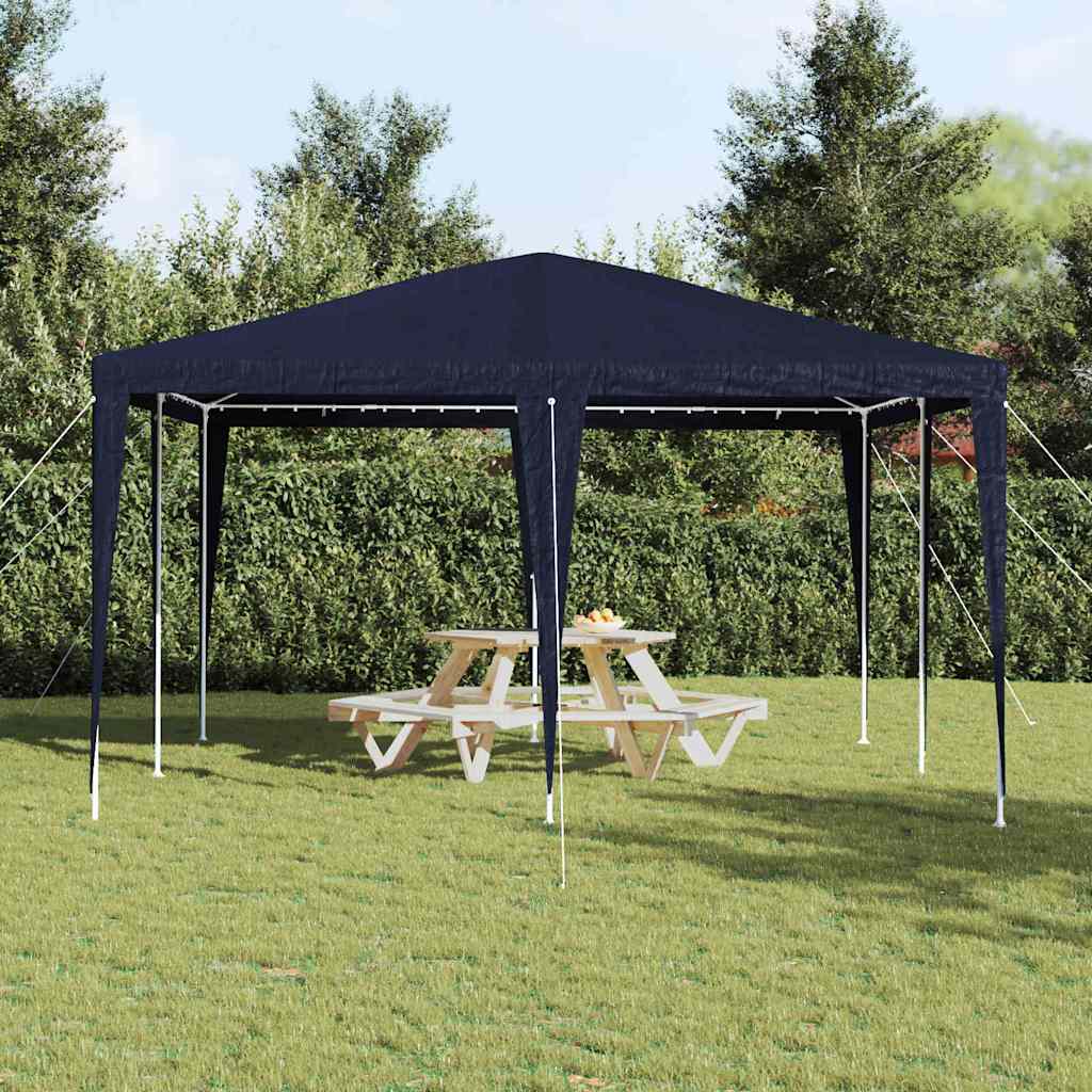 Partytent Blauw 400 x 400 x 266 cm Polyethyleen en Staal