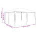Partytent Groen 400 x 400 x 266 cm Polyethyleen en Staal
