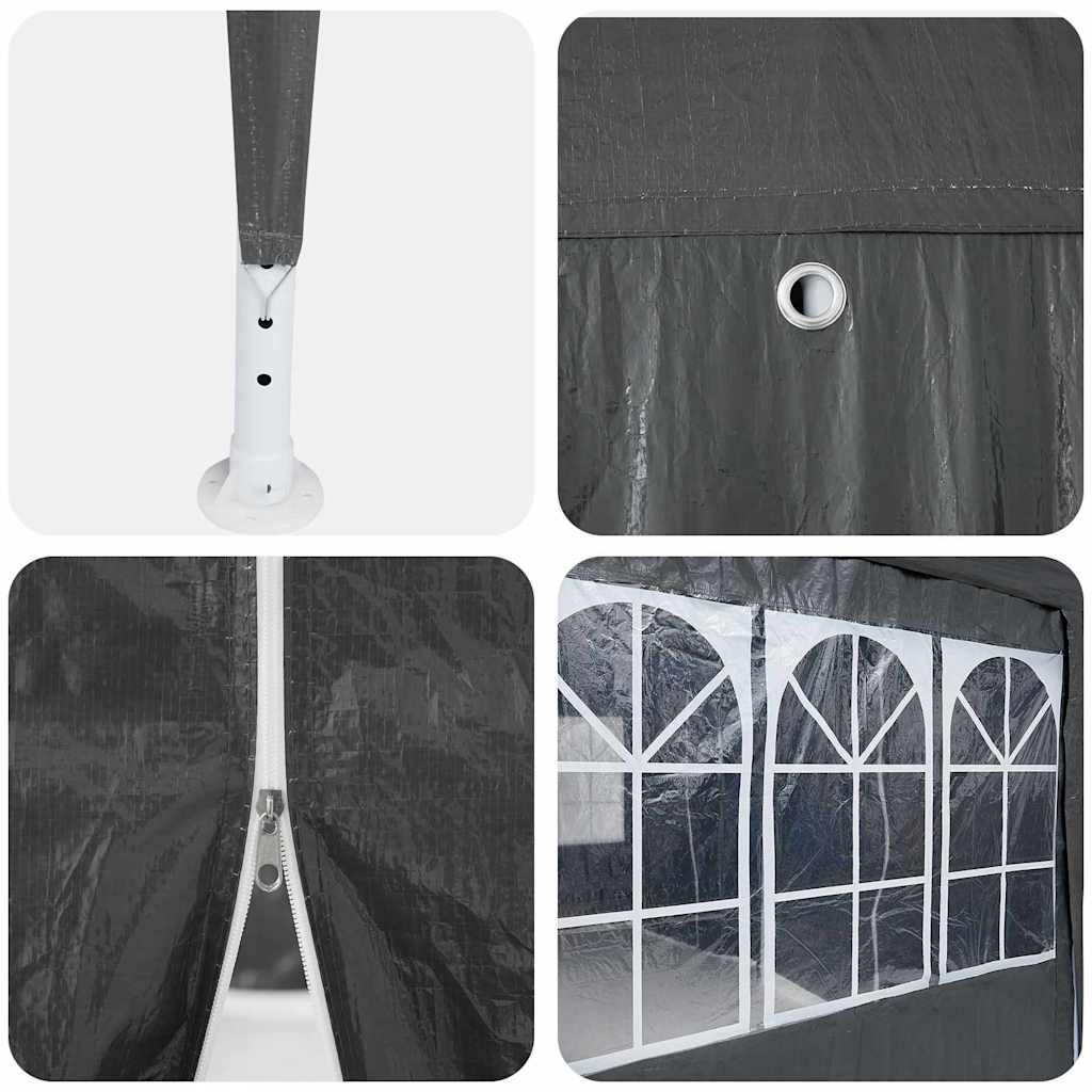 Partytent Antraciet 400 x 400 x 266 cm Polyetheen