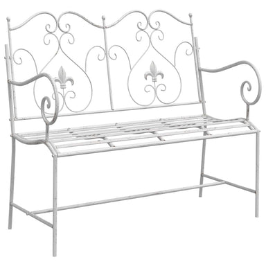 Tuinbank Antiek wit 104 x 54 x 93 cm Staal