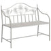 Tuinbank Antiek wit 104 x 52,5 x 89 cm Staal