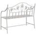 Tuinbank Antiek wit 104 x 52,5 x 89 cm Staal