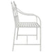Tuinbank Antiek wit 104 x 52,5 x 89 cm Staal