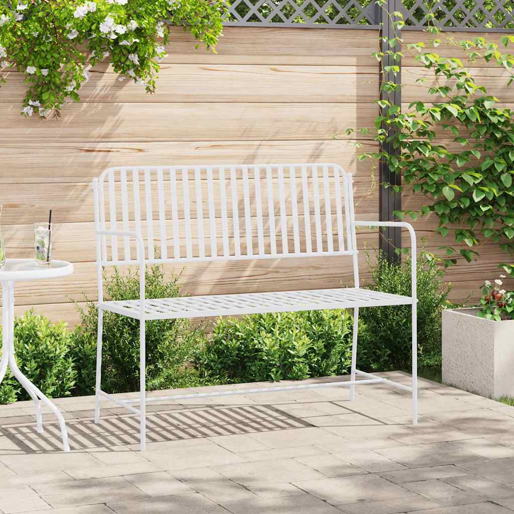 Tuinbank Effen Wit 103,5 x 51,5 x 90 cm Staal
