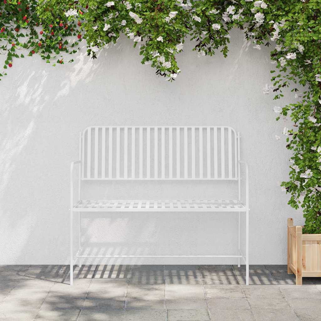Tuinbank Effen Wit 103,5 x 51,5 x 90 cm Staal