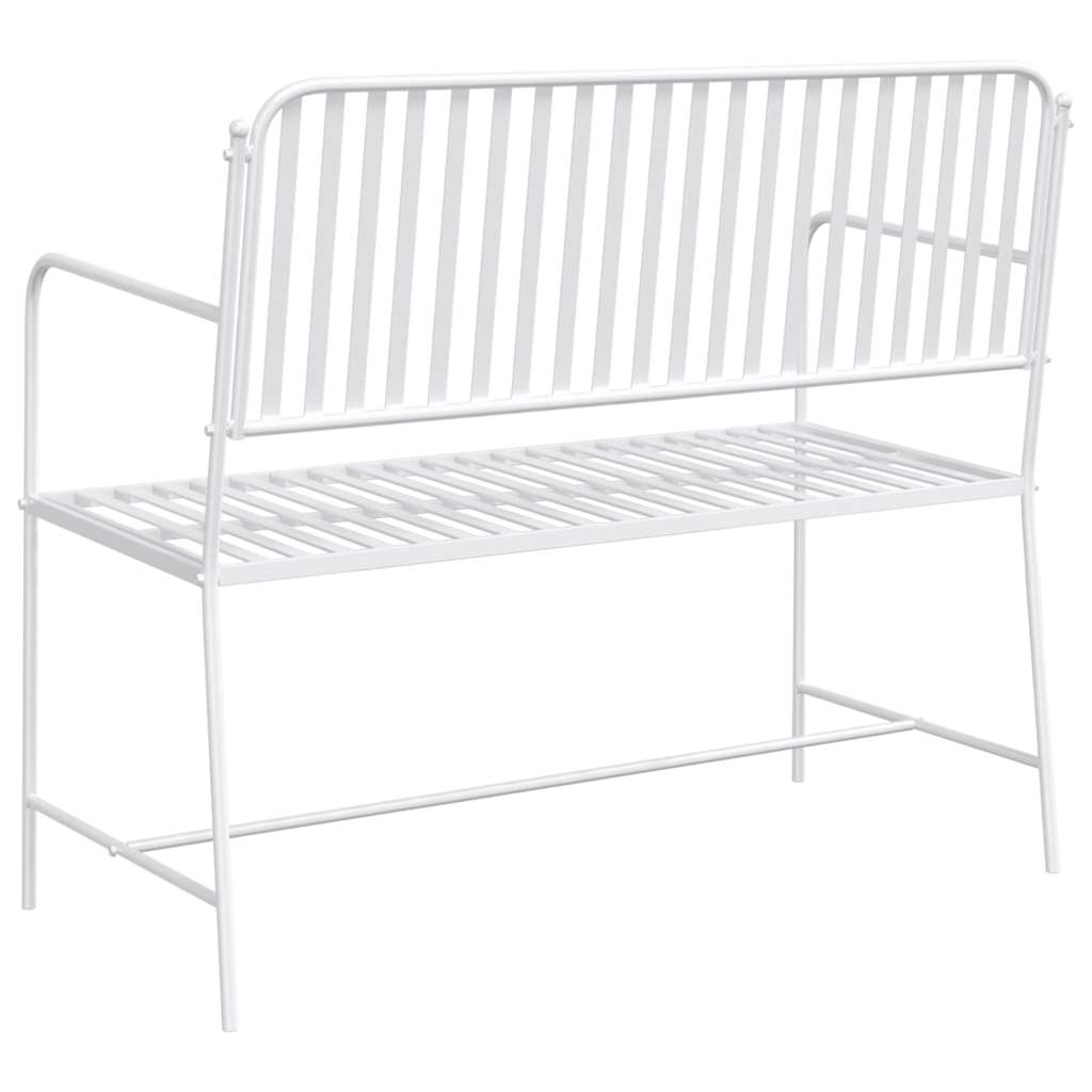 Tuinbank Effen Wit 103,5 x 51,5 x 90 cm Staal