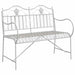 Tuinbank Antiek wit 103,5 x 59 x 89 cm Staal