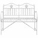 Tuinbank Antiek wit 103,5 x 59 x 89 cm Staal