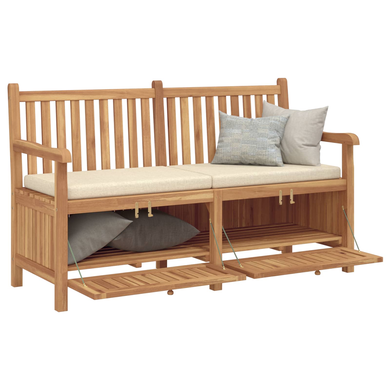 Tuinbank met opslag 150 x 60 x 90 cm Massief Teakhout