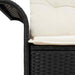 Tuinbank met kussen Zwart 141 x 62 x 69cm poly rattan