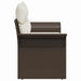 Tuinbank met kussen Bruin 141 x 62 x 69cm poly rattan