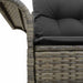 Tuinbank met kussen Grijs 141 x 62 x 69cm poly rattan