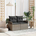 Tuinbank met kussen Grijs 141 x 62 x 69cm poly rattan