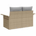 Tuinbank met kussen Beige 141 x 62 x 69cm poly rattan