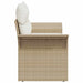 Tuinbank met kussen Beige 141 x 62 x 69cm poly rattan